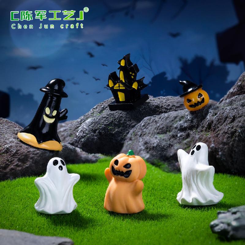 Tiểu cảnh Halloween, bí ngô ma, trang trí DIY mini (TZC-80)