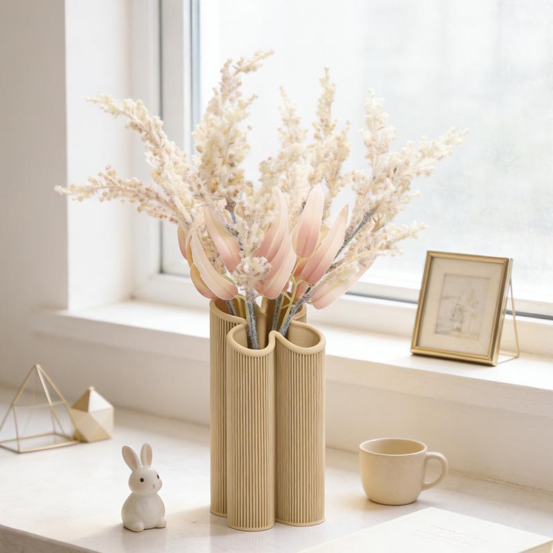 Bình hoa trang trí resin, bình cắm hoa giả và cây thủy sinh, bình hoa khô tối giản cho văn phòng và bàn làm việc (RG-200)