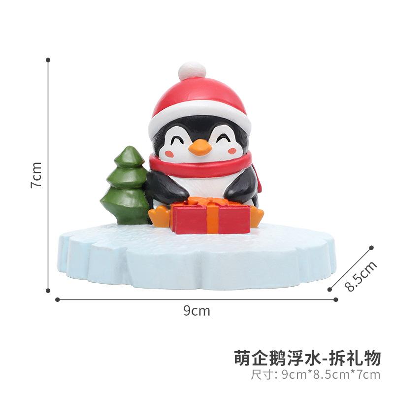 Tượng chim cánh cụt resin nổi trên mặt nước, phụ kiện tiểu cảnh hồ cá, ao và bể nước (RG-218)
