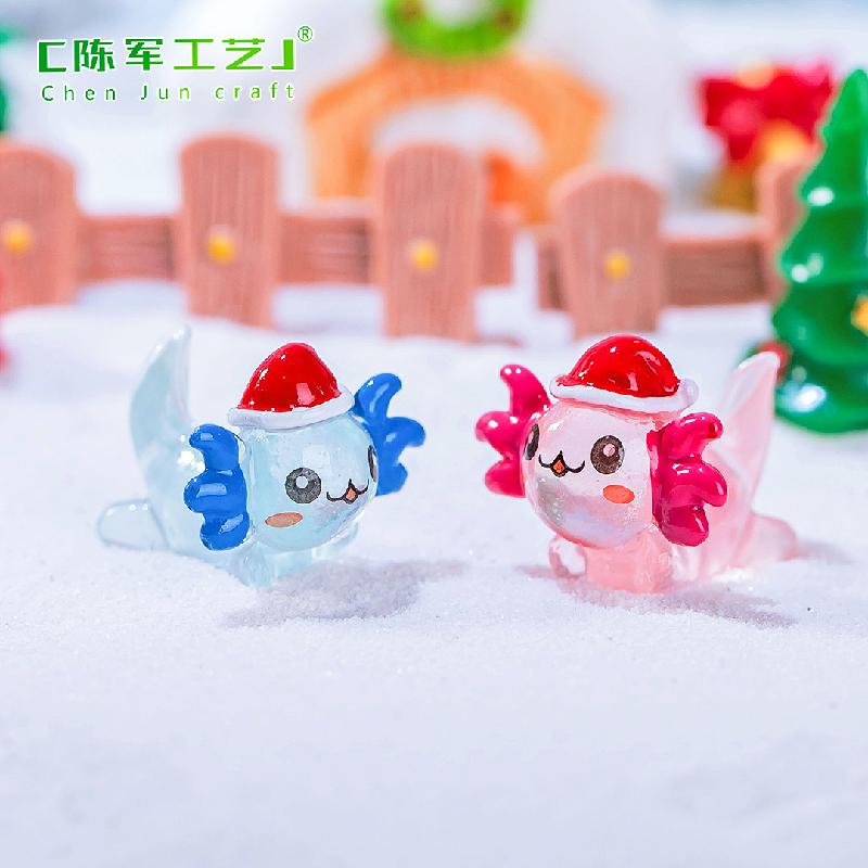 Tiểu cảnh khủng long sáu sừng phát sáng Noel trang trí DIY (TZC-995)