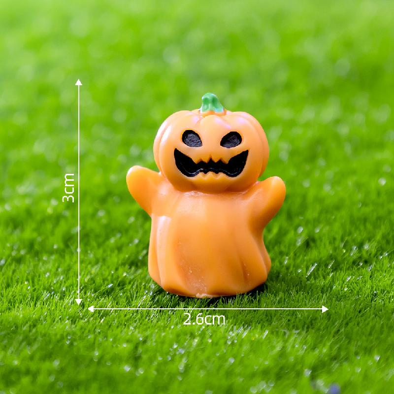 Tiểu cảnh Halloween, bí ngô và ma, trang trí mini DIY (TZC-318)