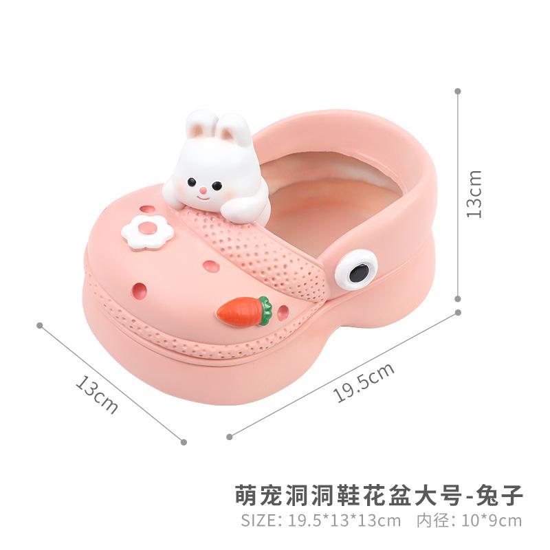 Chậu cây hình dép Crocs resin cỡ lớn, chậu mọng nước mini, trang trí sân vườn và tiểu cảnh (RG-239)