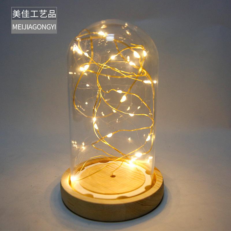 Chụp Thuỷ Tinh Hình Trụ Và Đèn Led (MJA-7)