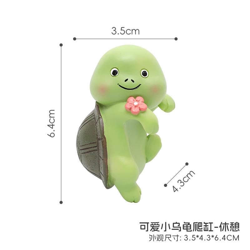 Móc trang trí rùa nhỏ resin, phụ kiện tiểu cảnh hồ cá, chậu cây và trang trí sân vườn (RG-105)