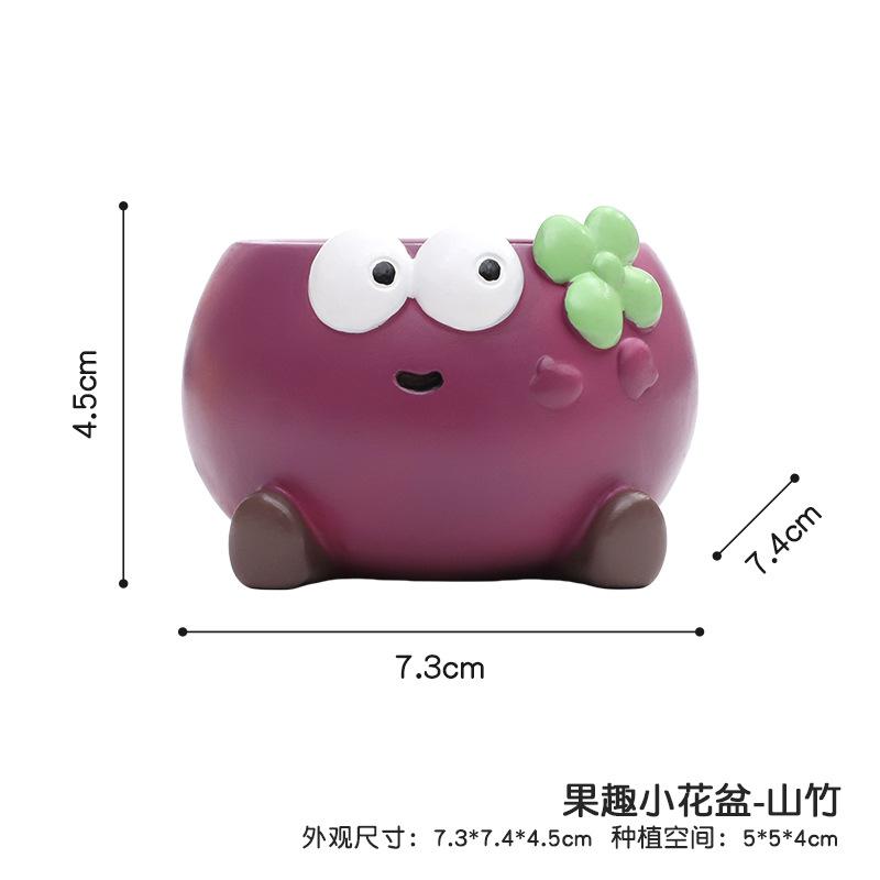 Chậu cây mọng nước hình trái cây resin, chậu mini trang trí sân vườn, bàn làm việc và ban công (RG-68)