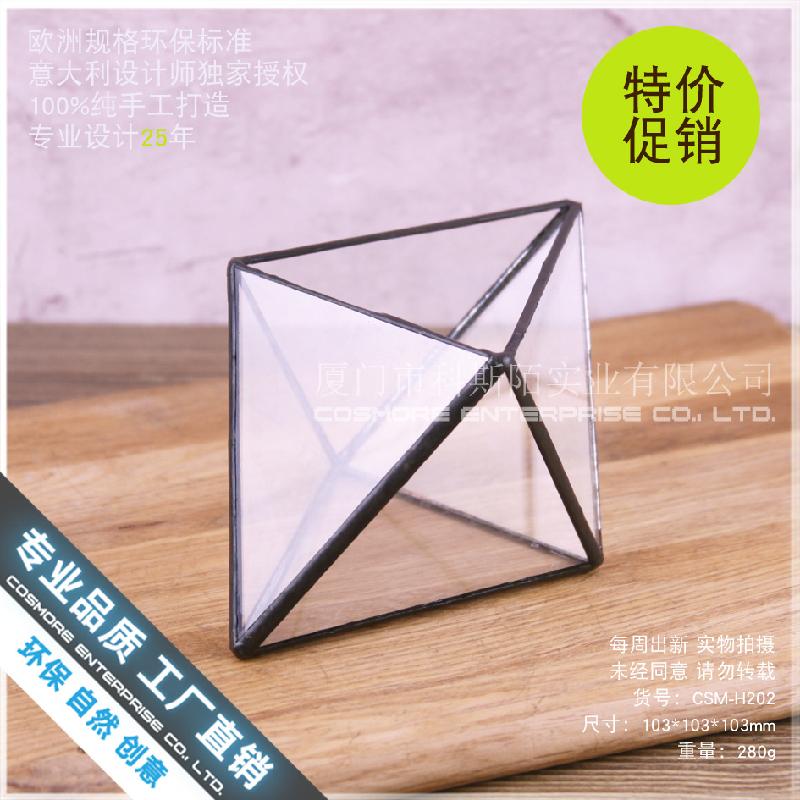 Nhà kính đa giác đen Bắc Âu, hộp hoa hồng (DG-155)
