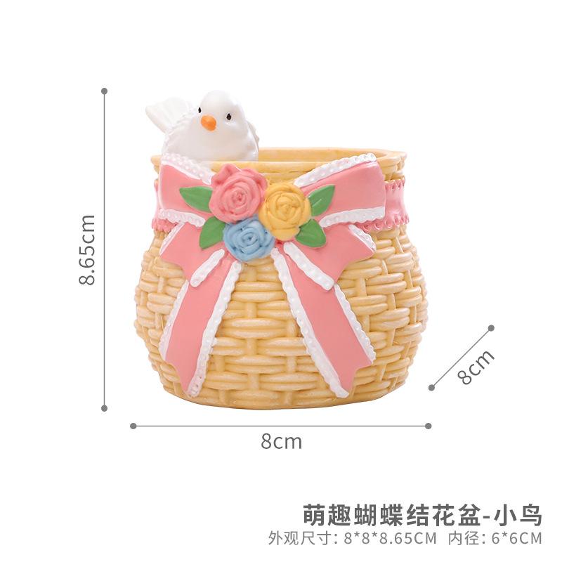 Chậu cây mọng nước phong cách đồng quê resin, chậu mini để bàn, trang trí sân vườn và nhà (RG-232)
