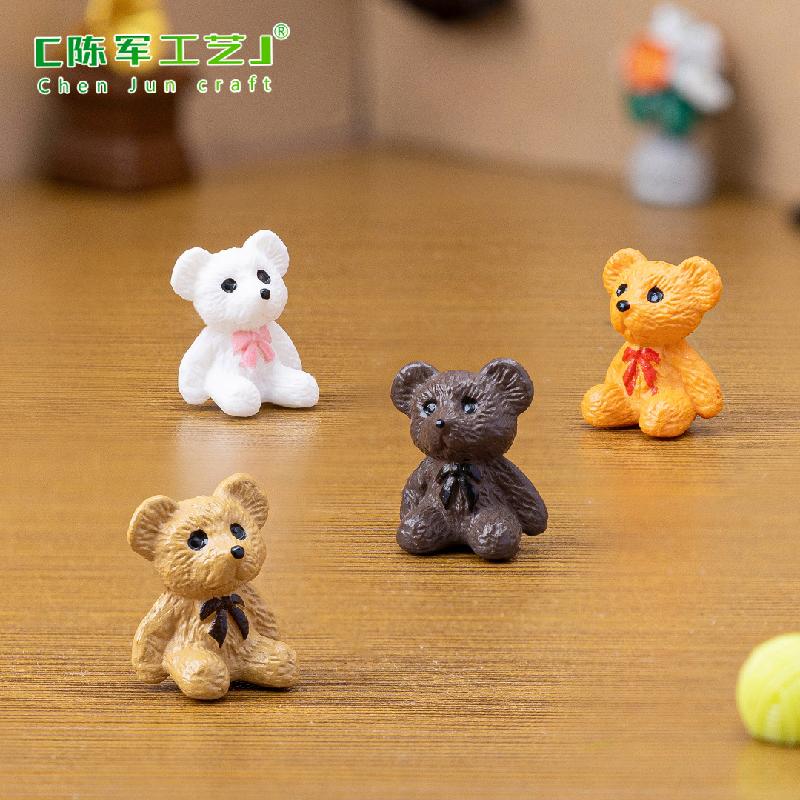 Tiểu cảnh gấu dễ thương, phụ kiện trang trí DIY mini (ZC-397)