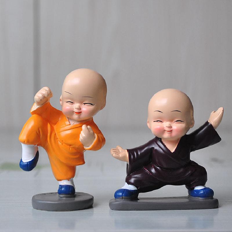 Tượng hòa thượng Kung Fu mini trang trí xe sáng tạo (TBS-36)