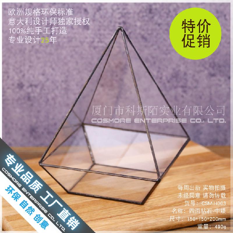 Nhà kính kim cương 4 mặt, tiểu cảnh rêu (DG-74)