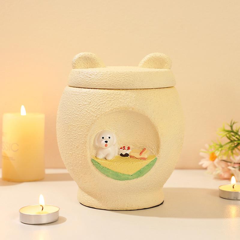 Hũ đựng tro cốt chó mèo resin, hũ tưởng niệm thú cưng, đồ tang lễ thú cưng (RG-8)