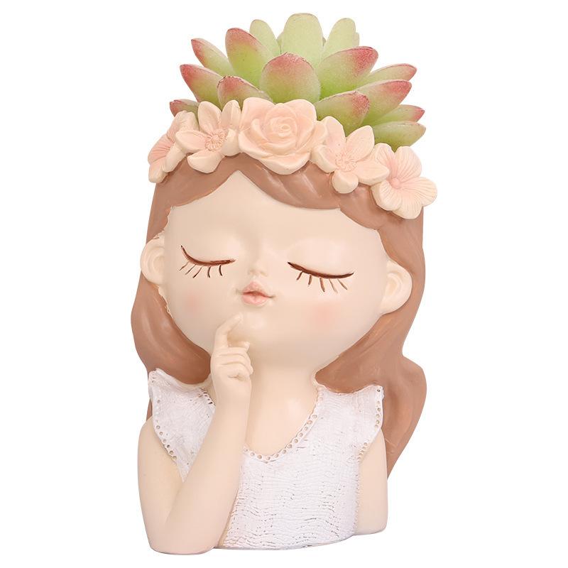Chậu cây mọng nước hình hốc cây và động vật resin, chậu mini trang trí cửa sổ và sân vườn (RG-194)
