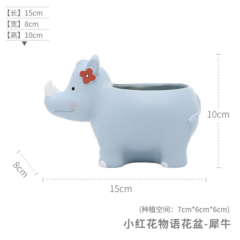 Chậu cây mọng nước hình động vật resin, chậu mini tiểu cảnh, trang trí bàn làm việc và sân vườn (RG-258)