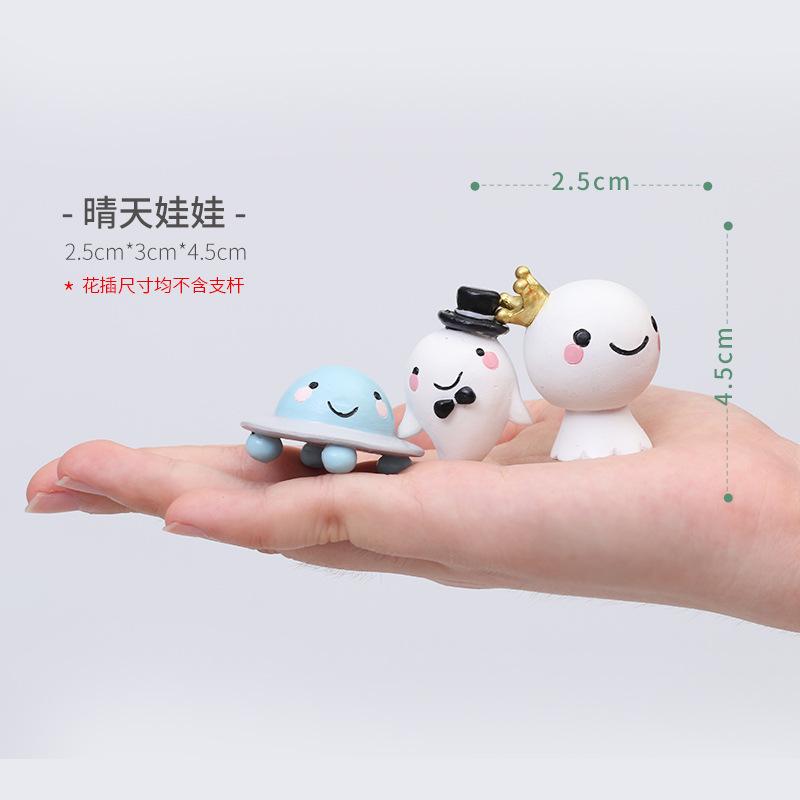 Que cắm hoa resin phong cách Instagram, hình em bé nắng, trang trí chậu cây và sân vườn (RG-280)