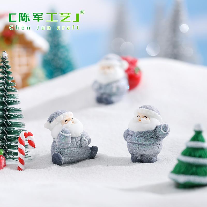 Ông già Noel áo phao mini DIY trang trí xe và bàn (TZC-744)