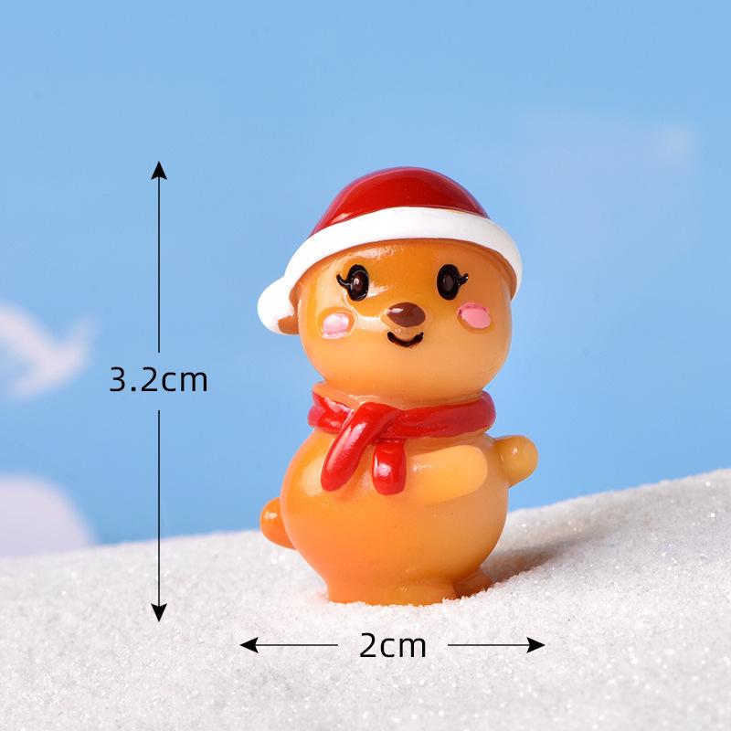 Tiểu cảnh gậy Giáng Sinh, người tuyết và ông già Noel mini (TZC-334)