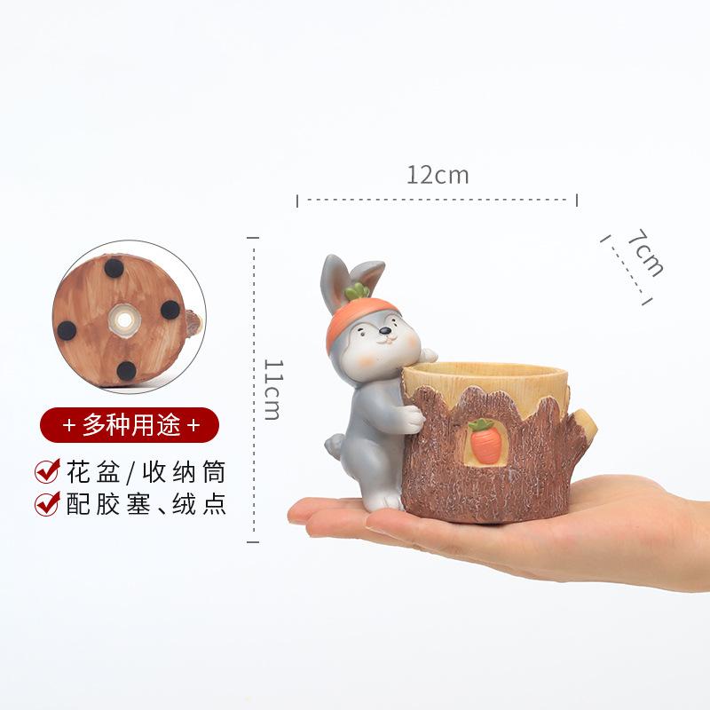 Chậu cây mọng nước hình mùa thu hoạch resin, chậu mini trang trí nhà, bàn làm việc và tiểu cảnh (RG-81)