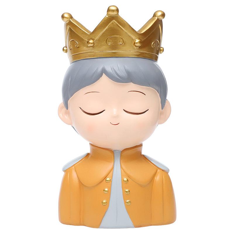 Chậu cây hình cặp đôi hoàng tử công chúa resin, chậu mini trang trí sân vườn và bàn làm việc (RG-220)