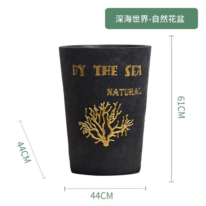 Chậu cây resin cỡ lớn phong cách châu Âu vintage, chậu trang trí khách sạn, showroom và sảnh (RG-255)