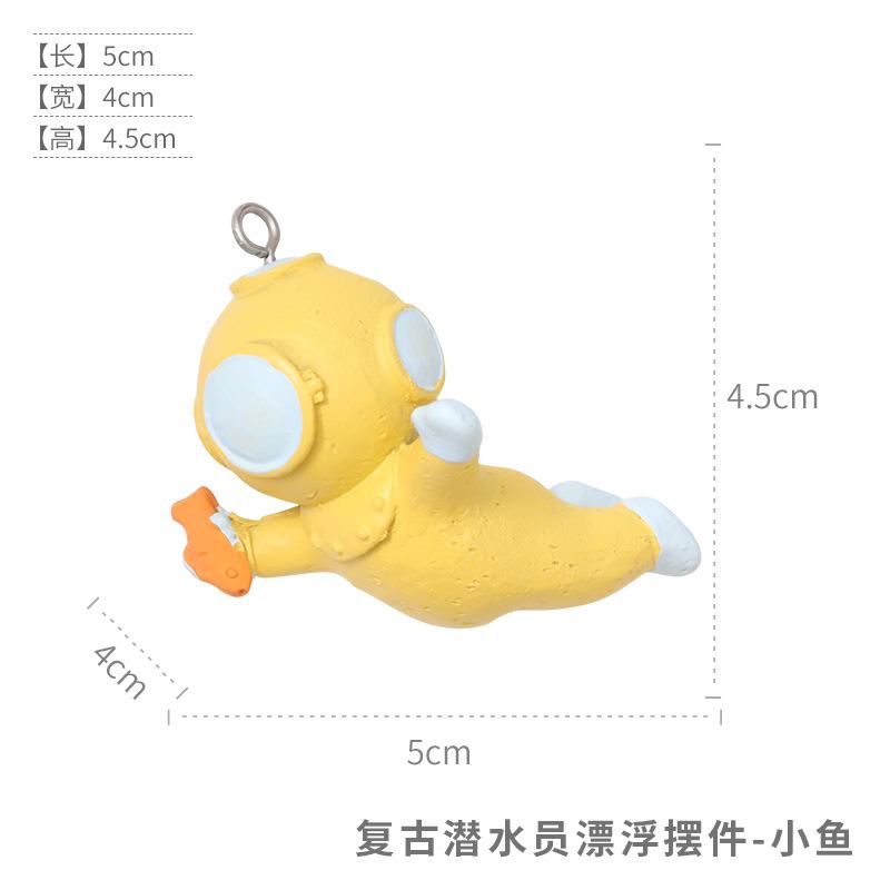 Tượng thợ lặn resin nổi trong hồ cá, phụ kiện tiểu cảnh thủy sinh, đồ trang trí hồ cá (RG-251)