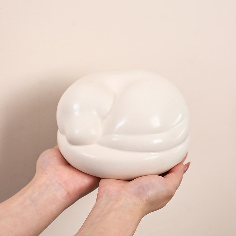Hũ đựng tro cốt thú cưng bằng gốm, hũ tưởng niệm chó mèo, đồ tang lễ thú cưng (RG-2)
