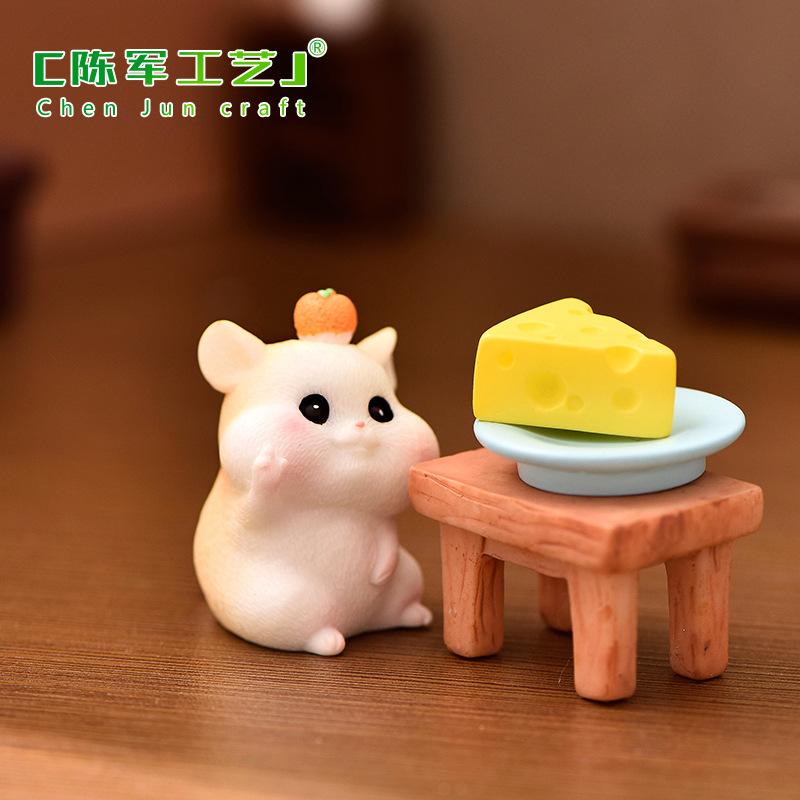 Chuột hamster dễ thương tiểu cảnh trang trí DIY (TZC-641)