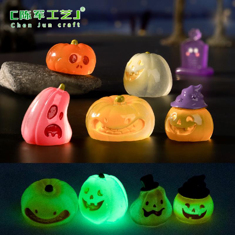 Tiểu cảnh bí ngô phát sáng Halloween, trang trí DIY (TZC-67)