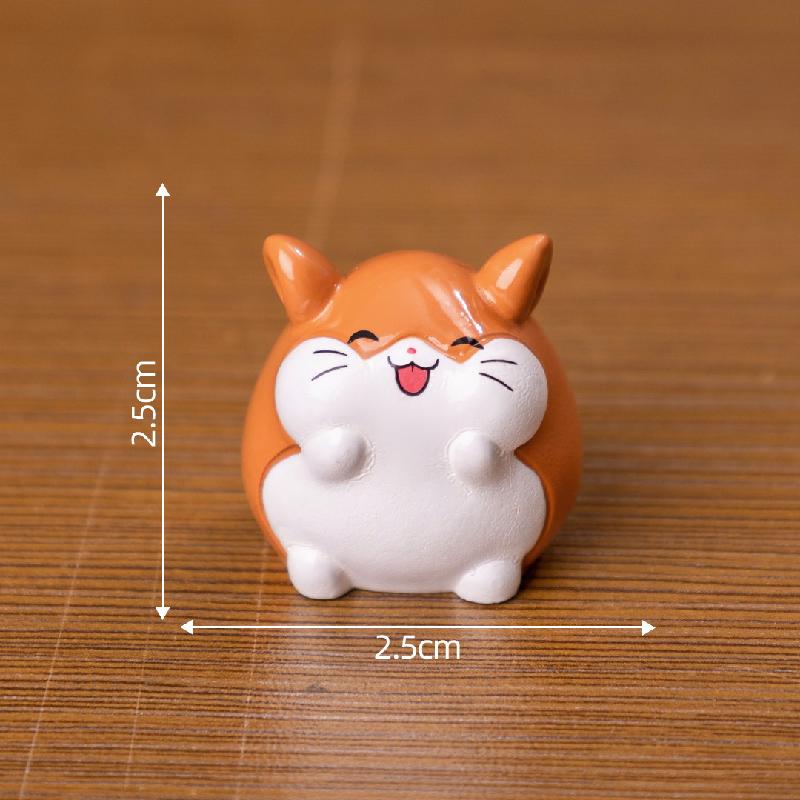 Tiểu cảnh chuột hamster tròn, phụ kiện nhà búp bê mini (TZC-273)