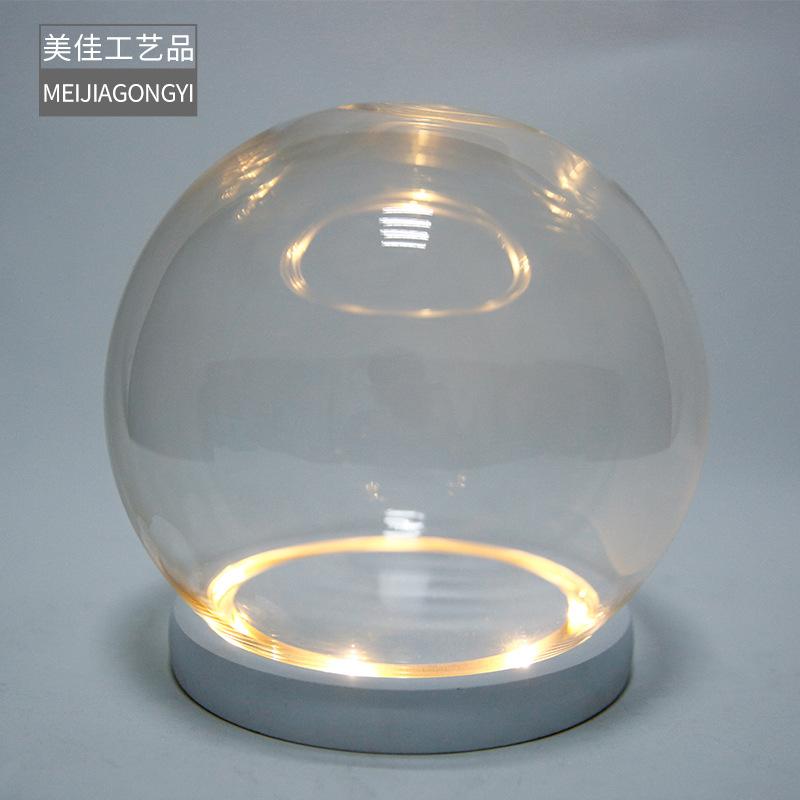 Cầu Thuỷ Tinh Hình Tròn Nhiều Kích Thước Và Đèn Led (MJA-2)