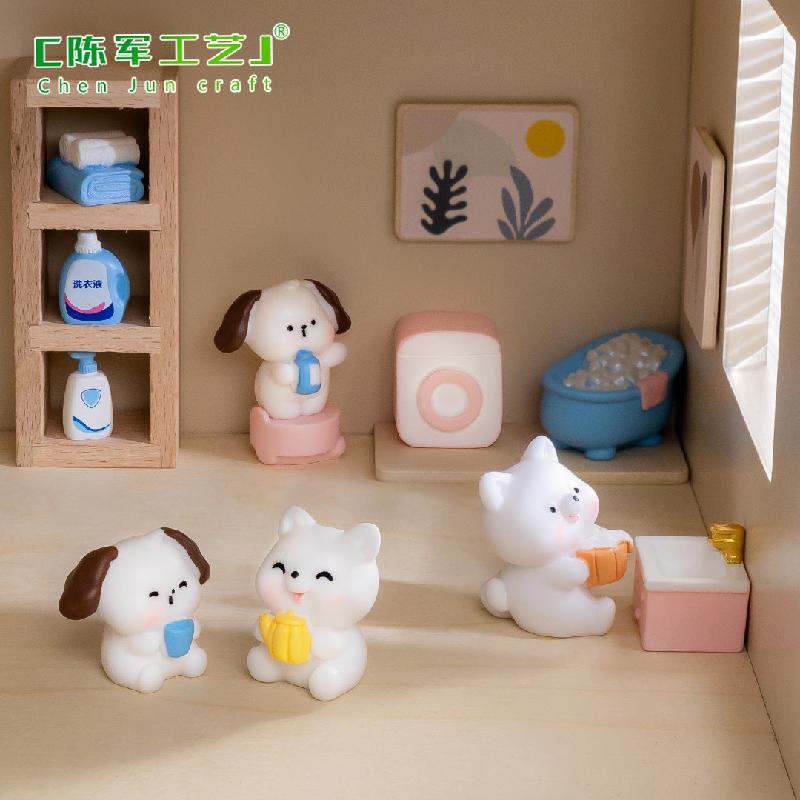 Chó dễ thương mini tiểu cảnh DIY trang trí nhà búp bê (TZC-734)