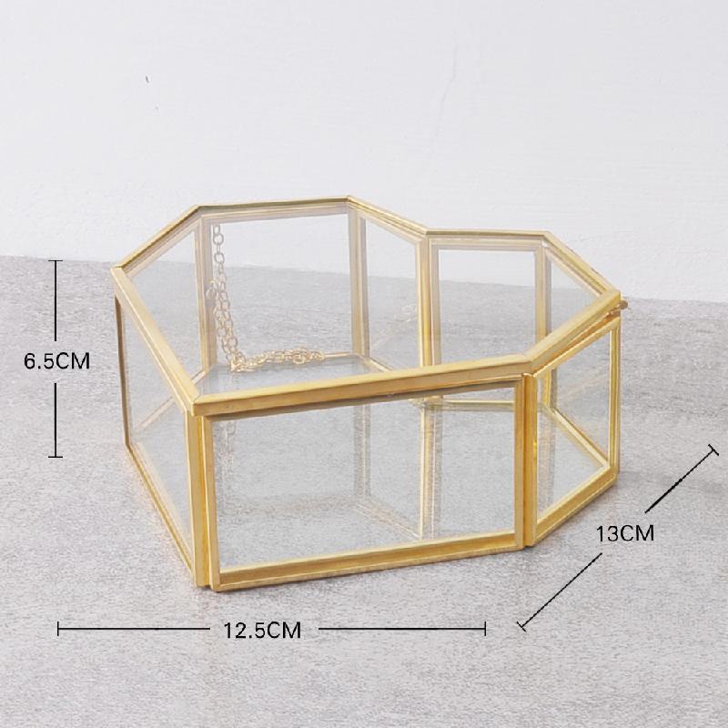Hộp kính trang sức hình trái tim cổ điển (DG-81)